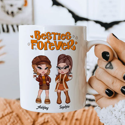 Trendy Fall Season Mug For Besties Sisters, Y2K Style