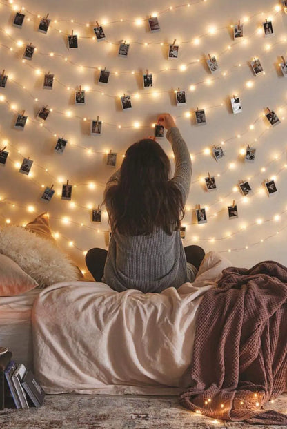 Photo Clip String Lights, 33Ft, 100 Led With Clear Clips