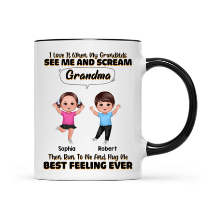 Love When My Grandkids Scream Grandma Personalized Mug