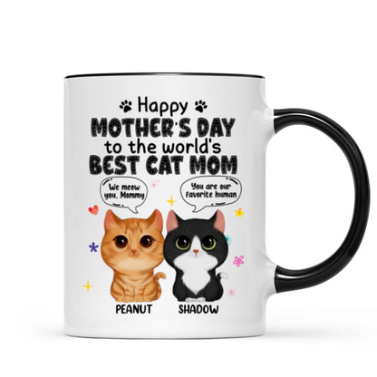 Watercolor Cute Cats Happy Mother's Day Cat Mom Watercolor Cute Cats Personalized Mug