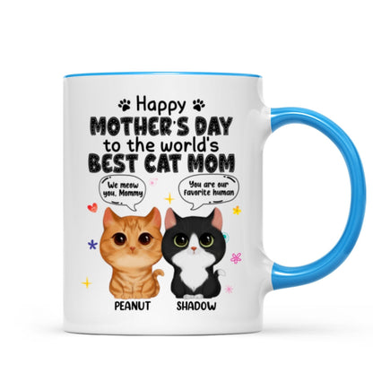 Watercolor Cute Cats Happy Mother's Day Cat Mom Watercolor Cute Cats Personalized Mug