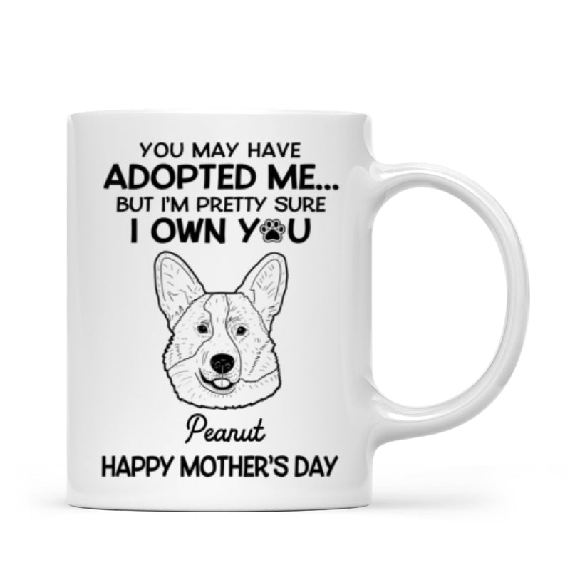 You May Adopted Me I Own You Gift, Father's Day Gift For Dog Lovers Personalized Mug