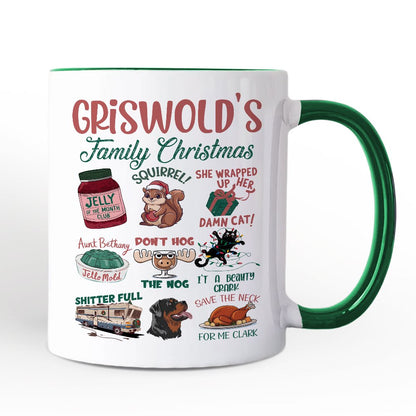 Griswold's Family Christmas Personalized Mug, Funny Retro Vacation Movie Quote Gift with Custom Name