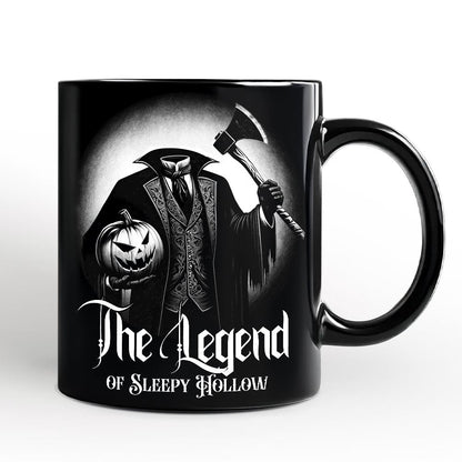 Headless Horseman Spooky Portrait Personalized Mug Horror Villain Theme Halloween Gift with Custom Name