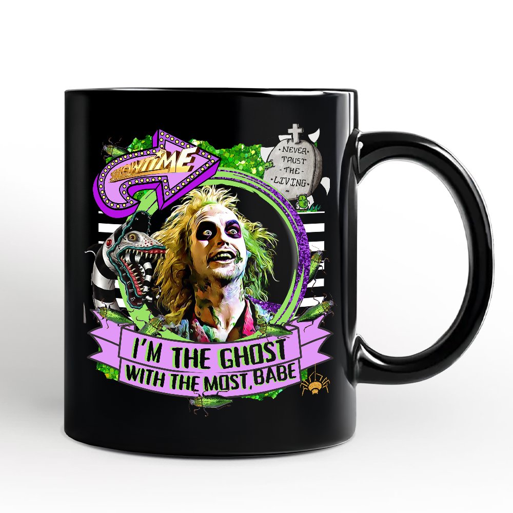 I'm The Ghost With The Most Babe Personalized Mug, Funny Horror Gift with Custom Name