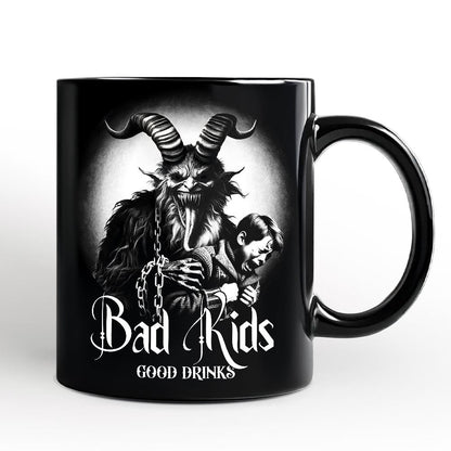 Krampus Spooky Portrait Personalized Mug Horror Villain Theme Halloween Gift with Custom Name