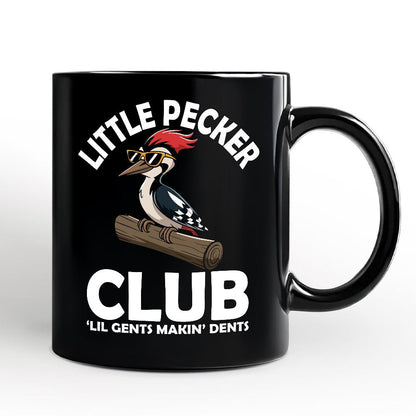 Little Pecker Club Personalized Mug, Funny Sarcastic Woodpecker Gift with Custom Name