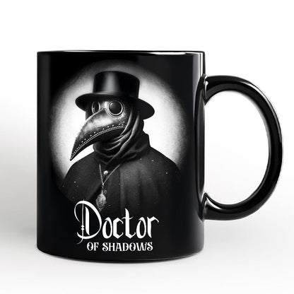 Plague Doctor Spooky Portrait Personalized Mug Horror Villain Theme Halloween Gift with Custom Name