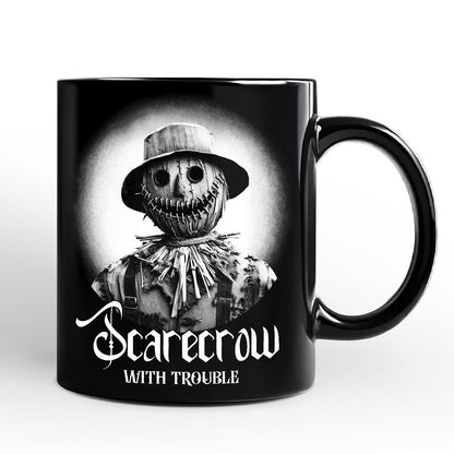 Scarecrow Spooky Portrait Personalized Mug Horror Villain Theme Halloween Gift with Custom Name