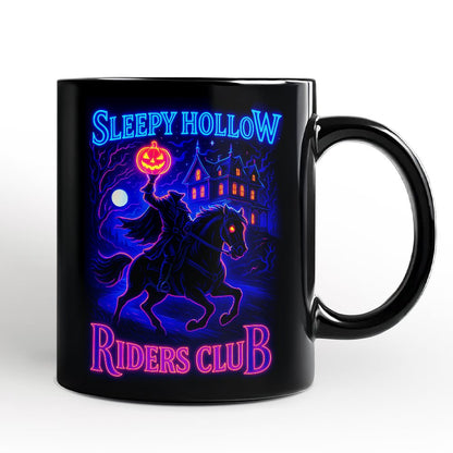 Sleepy Hollow Headless Horseman Personalized Mug, Neon Effect Halloween Gift with Custom Name