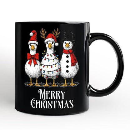 Vintage Christmas Silly Goose Personalized Mug, Snowman Spoof Winter Gift with Custom Name