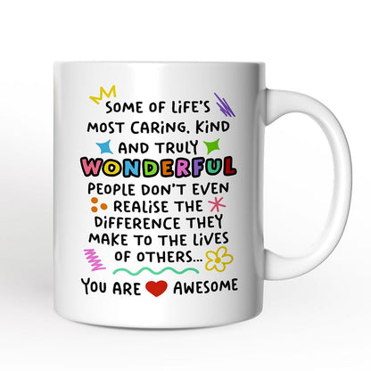 You Are Wonderful Personalized Mug, Heartful Message Gift With Custom Name