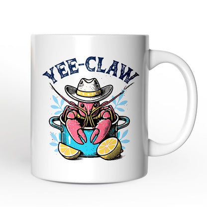 Crawfish Yee-Claw Western Cowboy Personalized Mug, Summer Boil Season Gift with Custom Name for Fisherman