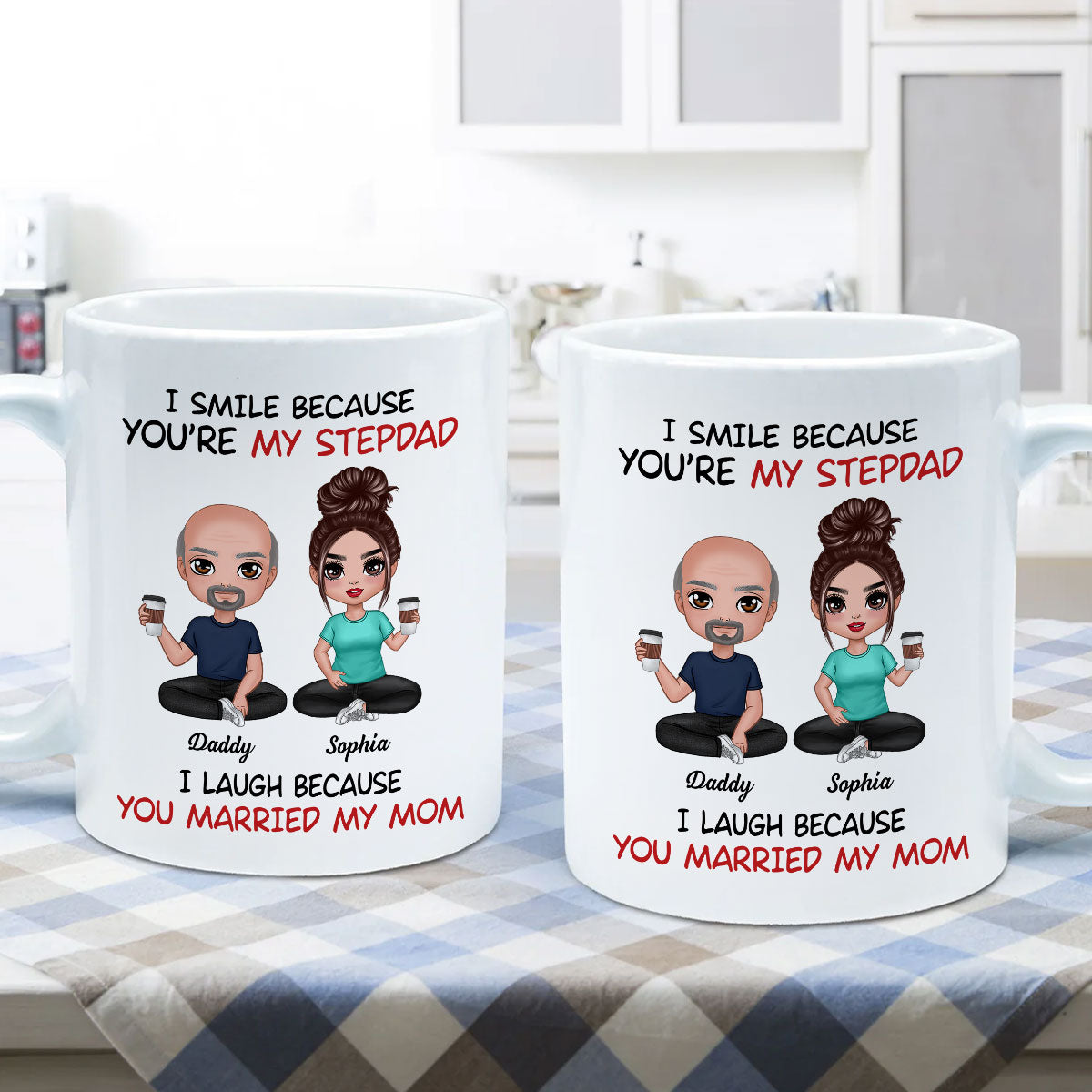 I Smile Because You're My Stepdad Personalized Mug