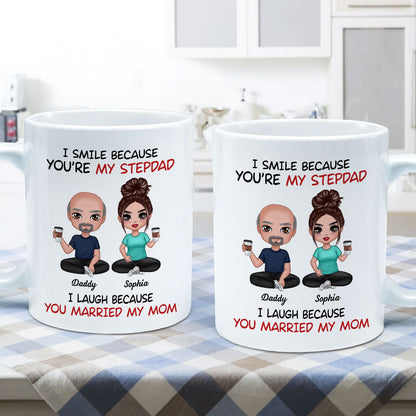 I Smile Because You're My Stepdad Personalized Mug