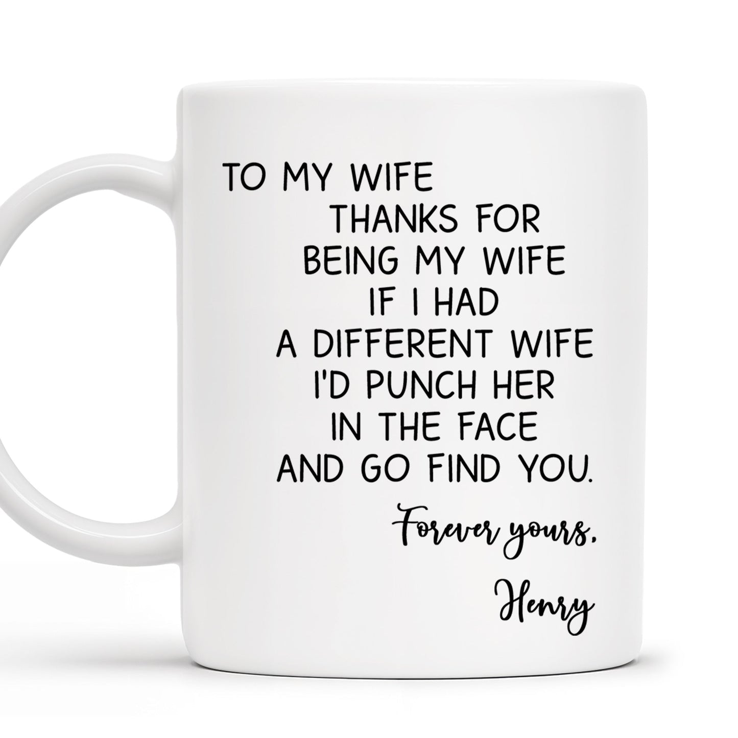 Thanks For Being My Wife, Forever Yours - Personalized Custom Coffee Mug - WIF033_MG