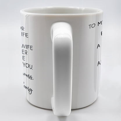 Thanks For Being My Wife, Forever Yours - Personalized Custom Coffee Mug - WIF033_MG