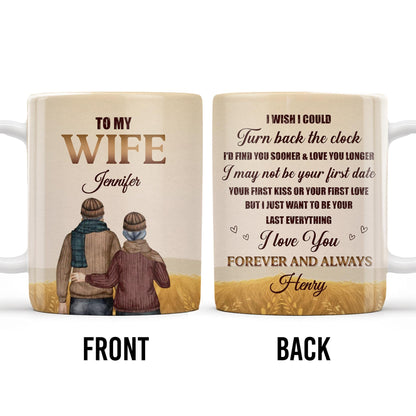 Forever And Always, Love You Longer Romantic Quote - Personalized Custom Coffee Mug - WIF037_MG