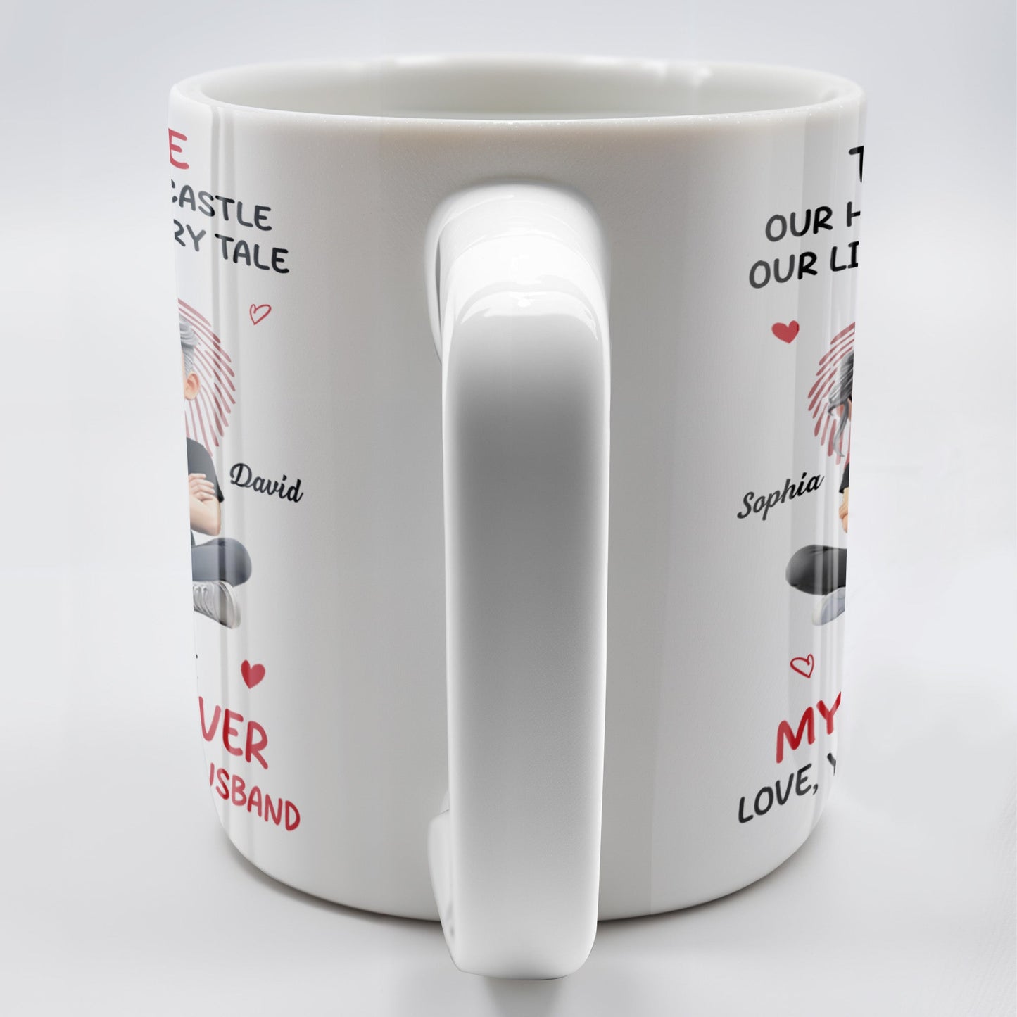 To My Wife, Our Home Ain't No Castle, Hearts - Personalized Custom Coffee Mug - WIF058_MG