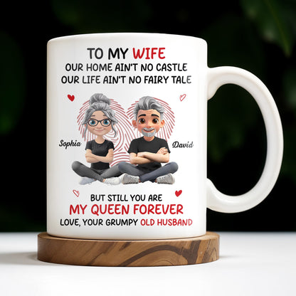 To My Wife, Our Home Ain't No Castle, Hearts - Personalized Custom Coffee Mug - WIF058_MG