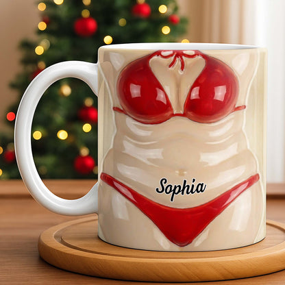 Celebrate Holiday Cheer With A Festive Santa Mug - Personalized Custom Coffee Mug - WIF062_MG