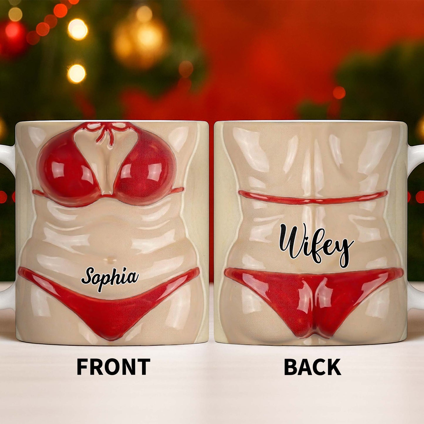 Celebrate Holiday Cheer With A Festive Santa Mug - Personalized Custom Coffee Mug - WIF062_MG