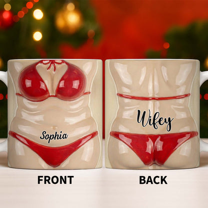 Celebrate Holiday Cheer With A Festive Santa Mug - Personalized Custom Coffee Mug - WIF062_MG
