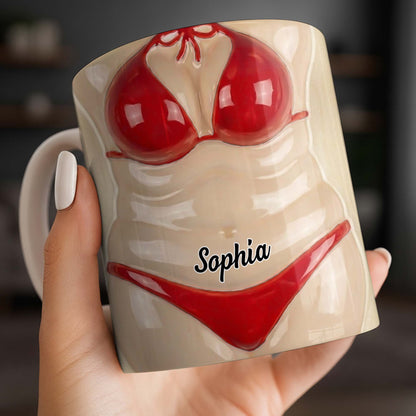 Celebrate Holiday Cheer With A Festive Santa Mug - Personalized Custom Coffee Mug - WIF062_MG