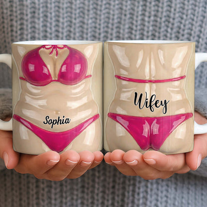 Celebrate Holiday Cheer With A Festive Santa Mug - Personalized Custom Coffee Mug - WIF062_MG