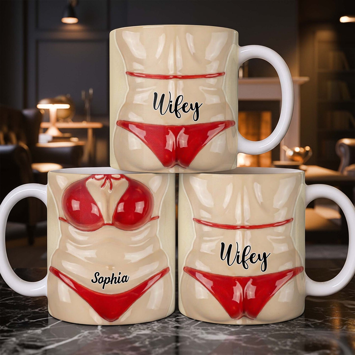 Celebrate Holiday Cheer With A Festive Santa Mug - Personalized Custom Coffee Mug - WIF062_MG
