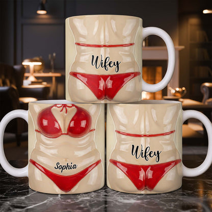 Celebrate Holiday Cheer With A Festive Santa Mug - Personalized Custom Coffee Mug - WIF062_MG
