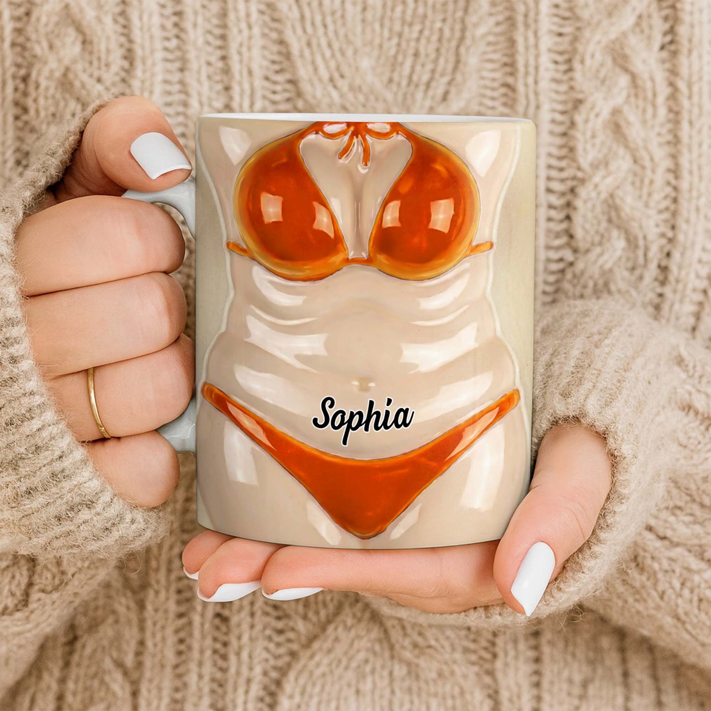 Celebrate Holiday Cheer With A Festive Santa Mug - Personalized Custom Coffee Mug - WIF062_MG