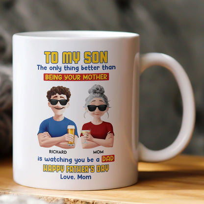 Watching You Be A Dad - Personalized Mug