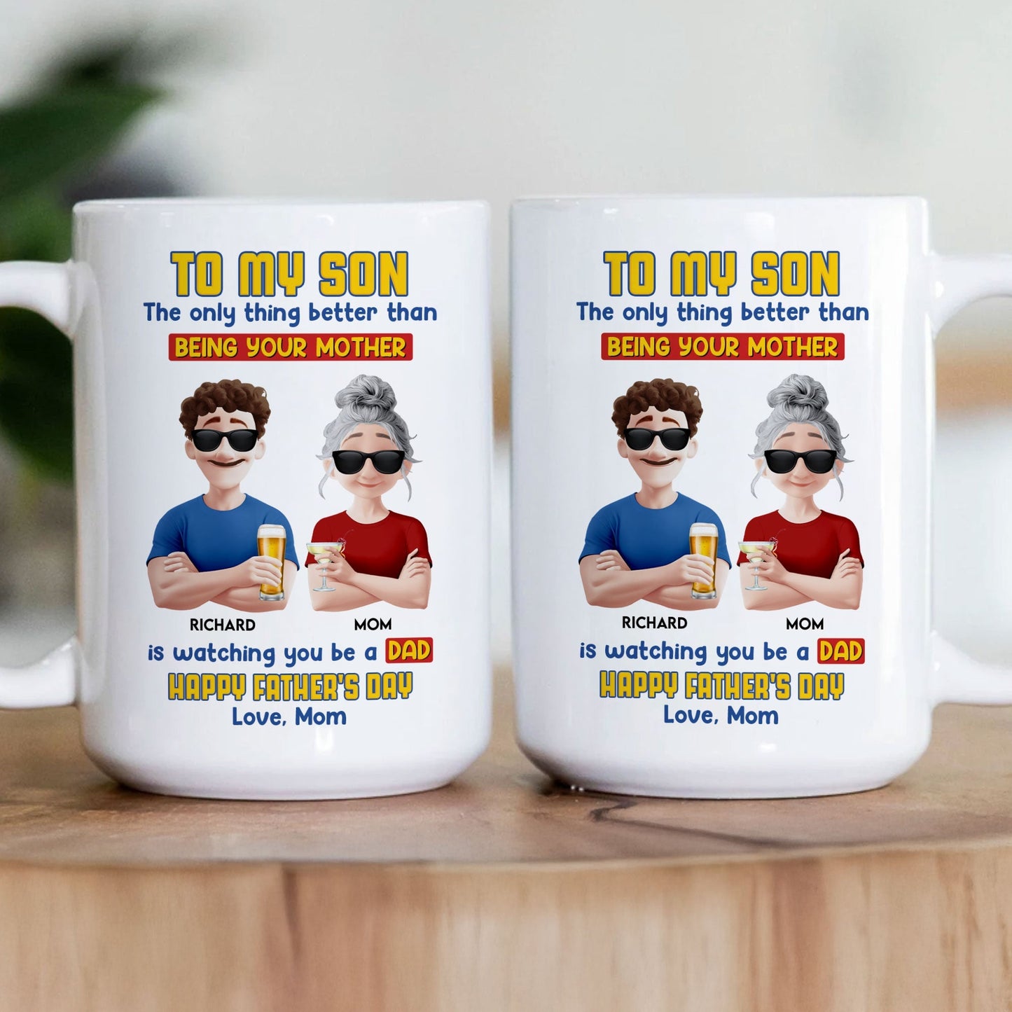 Watching You Be A Dad - Personalized Mug
