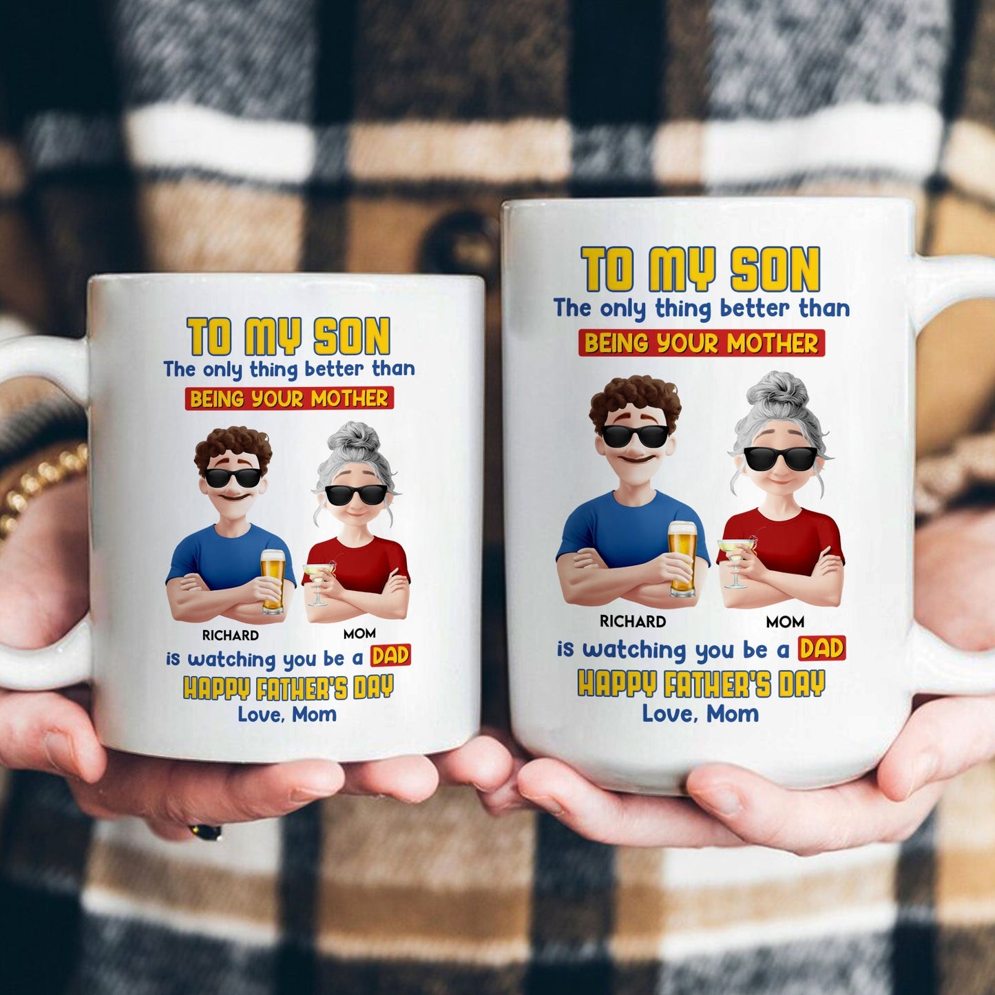 Watching You Be A Dad - Personalized Mug