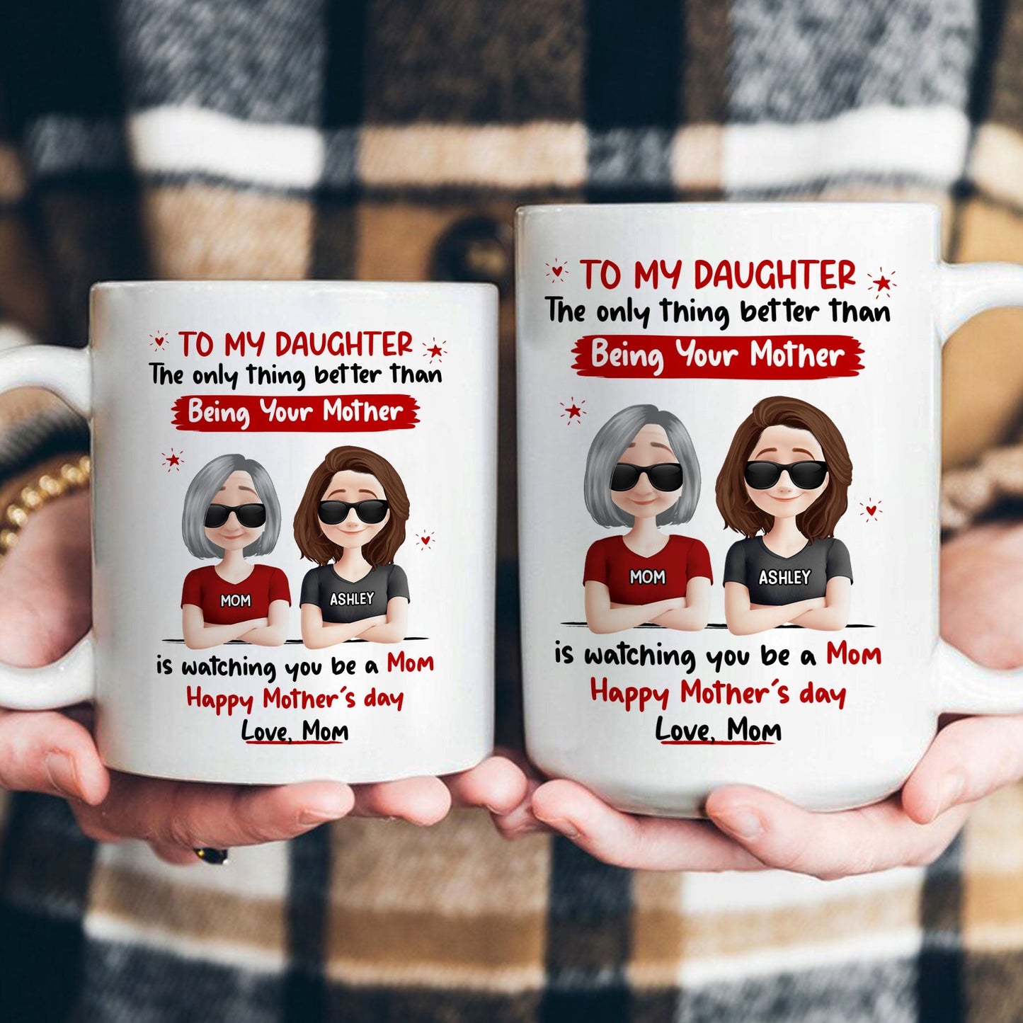 Watching You Be A Mom - New Version - Personalized Mug