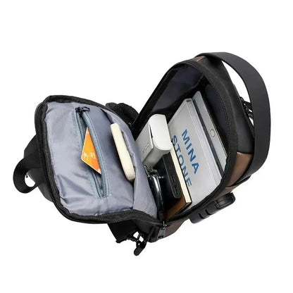 Waterproof Chest Bag With Usb Charging Interface