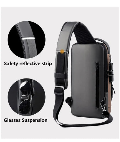 Waterproof Chest Bag With Usb Charging Interface