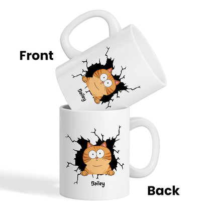 Funny Cat Personalized Mug, Gift For Cat Mom, Cat Dad, Cat Lover
