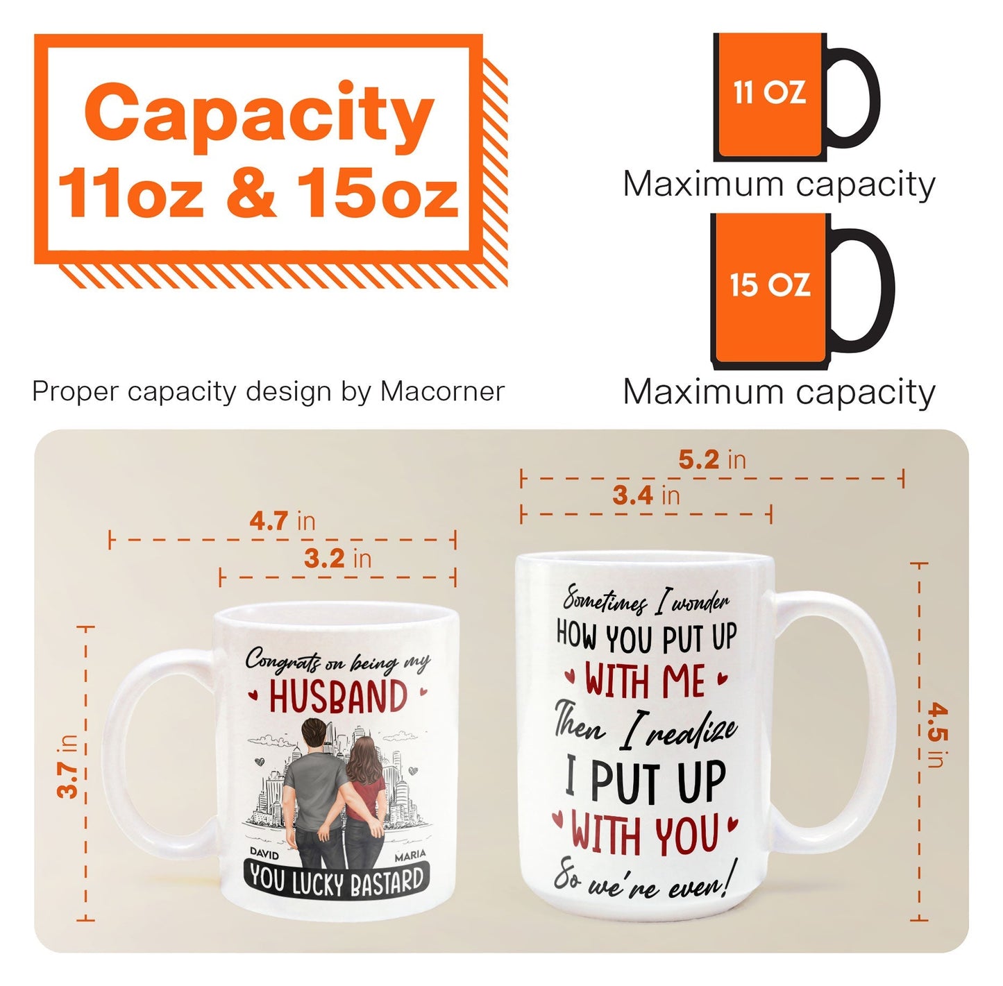 We Put Up With Each Other - Personalized Mug