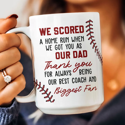 Custom Dad & Kids Mug with Personalized Jersey Number