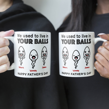 We Used To Live In Your Balls - Personalized Mug