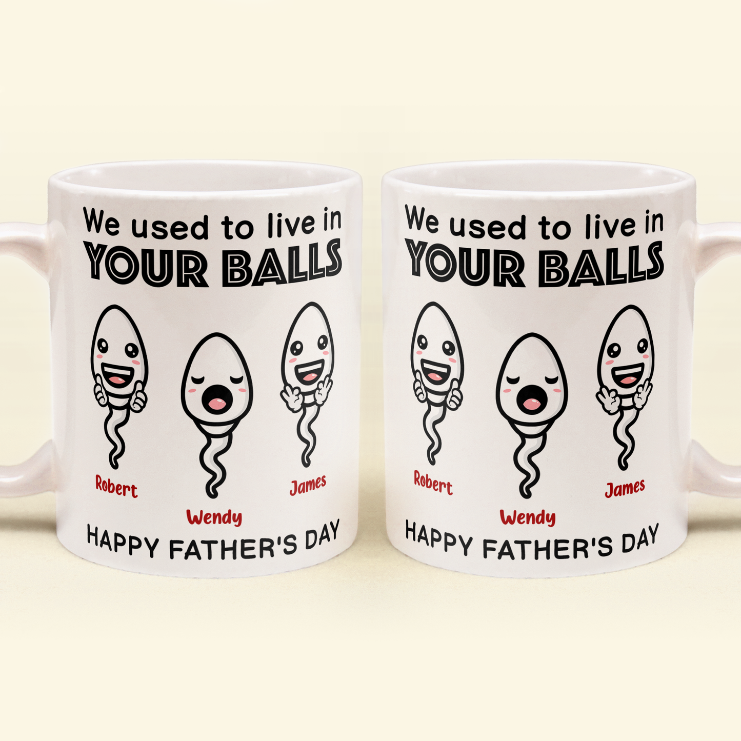 We Used To Live In Your Balls - Personalized Mug