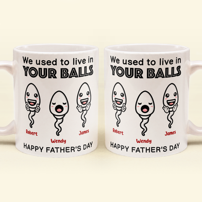 We Used To Live In Your Balls - Personalized Mug