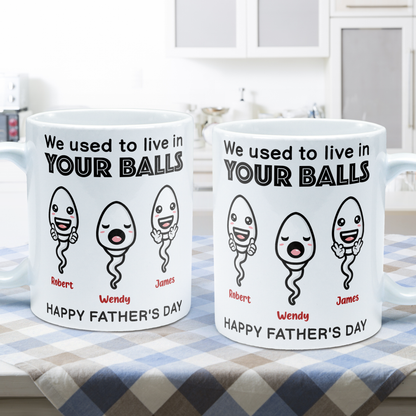 We Used To Live In Your Balls - Personalized Mug