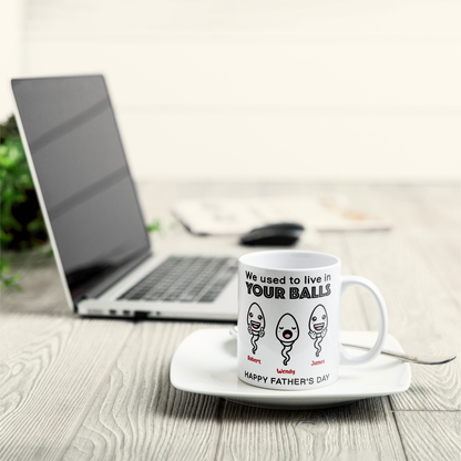 We Used To Live In Your Balls - Personalized Mug