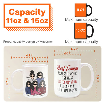 We'd End Up In The Mental Hospital - Personalized Mug