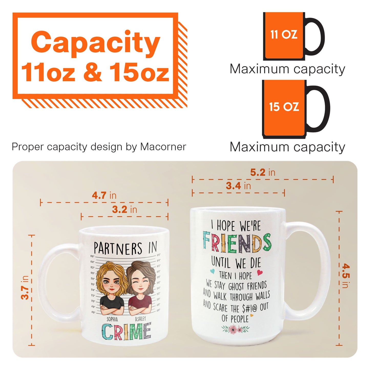 We're Friends Until We Die - Personalized Mug