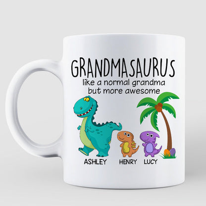 Mimisaurus And Kids Personalized Mug (1-3 Kids)