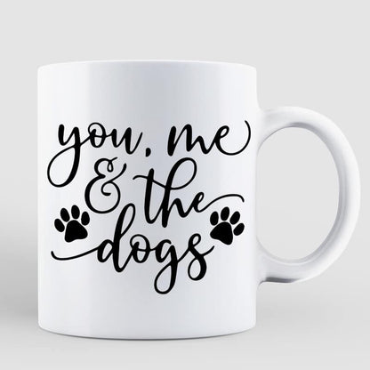 Couple And The Dogs Front Porch Personalized Christmas Mug